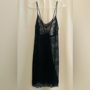 Victoria's Secret Black Lace Chemise